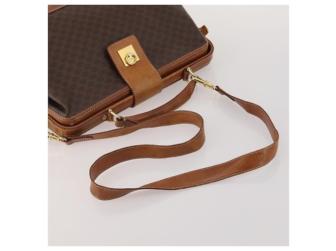 Céline Borsa a tracolla CELINE Macadam Canvas PVC Leather 2way 2 Set Brown Auth mr2802 Marrone - vista 5