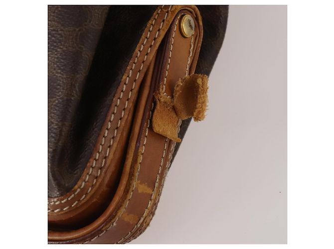 Céline Borsa a tracolla CELINE Macadam Canvas PVC Leather 2way 2 Set Brown Auth mr2802 Marrone - vista 7