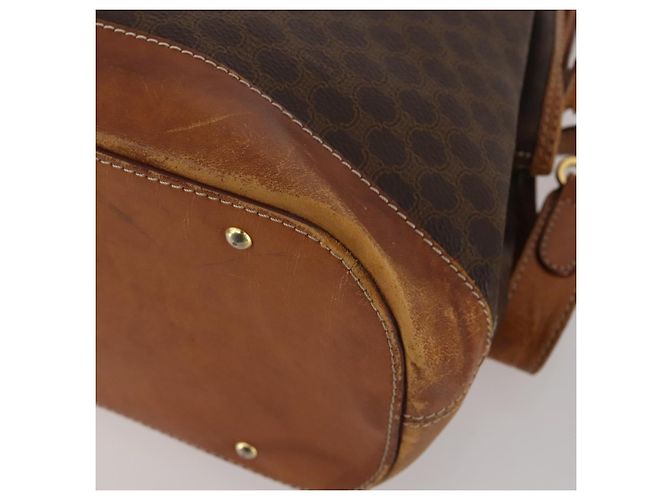 Céline Borsa a tracolla CELINE Macadam Canvas PVC Leather 2way 2 Set Brown Auth mr2802 Marrone - vista 9