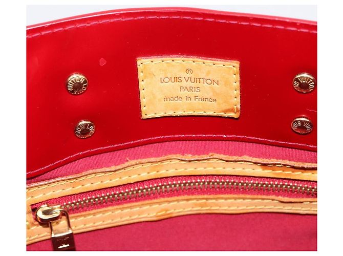 Borsa LOUIS VUITTON Monogram Vernis Reade PM Pomme D'amour M91990 LV Auth BA14837 Rosso - vista 10