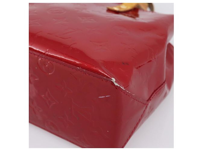 Borsa LOUIS VUITTON Monogram Vernis Reade PM Pomme D'amour M91990 LV Auth BA14837 Rosso - vista 15