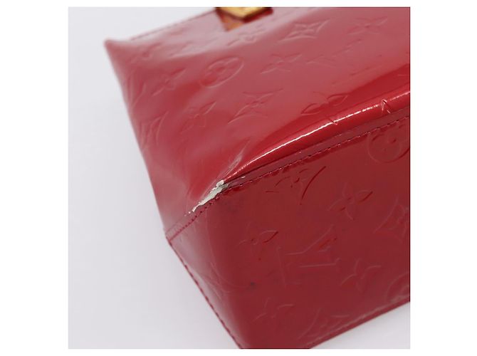 Borsa LOUIS VUITTON Monogram Vernis Reade PM Pomme D'amour M91990 LV Auth BA14837 Rosso - vista 16