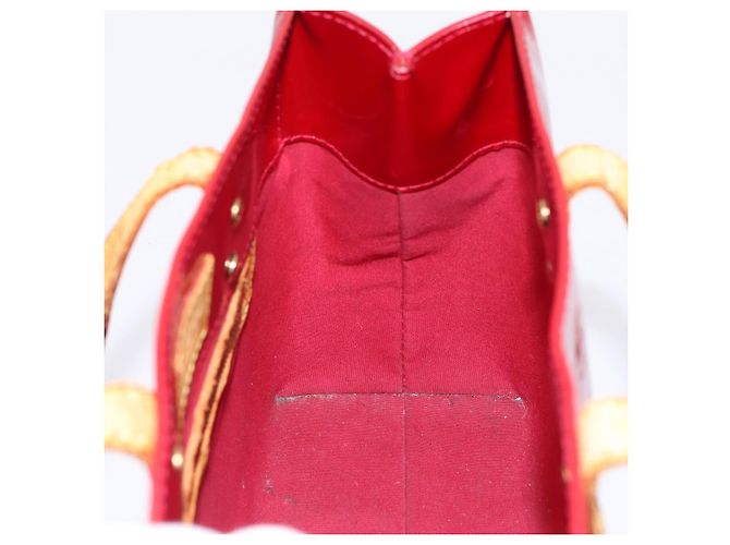 Borsa LOUIS VUITTON Monogram Vernis Reade PM Pomme D'amour M91990 LV Auth BA14837 Rosso - vista 17