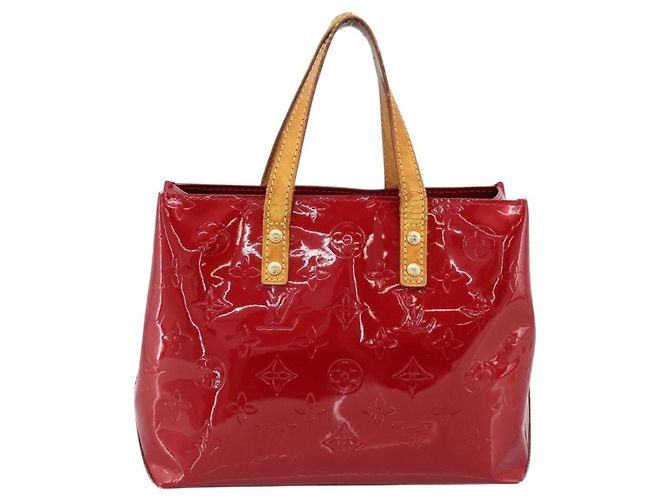 Borsa LOUIS VUITTON Monogram Vernis Reade PM Pomme D'amour M91990 LV Auth BA14837 Rosso - vista 2