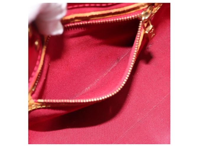 Borsa LOUIS VUITTON Monogram Vernis Reade PM Pomme D'amour M91990 LV Auth BA14837 Rosso - vista 20