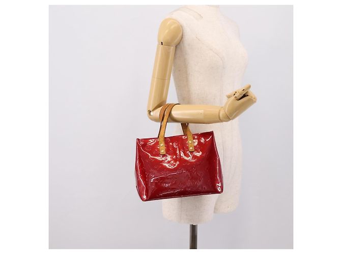 Borsa LOUIS VUITTON Monogram Vernis Reade PM Pomme D'amour M91990 LV Auth BA14837 Rosso - vista 21