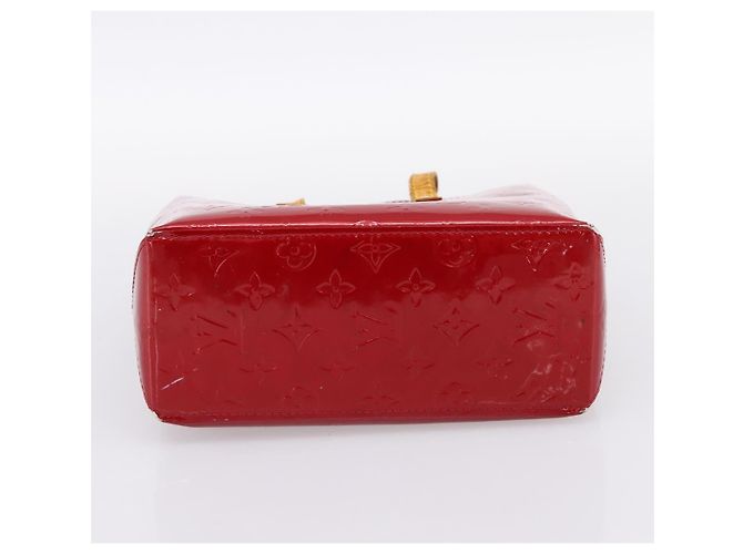 Borsa LOUIS VUITTON Monogram Vernis Reade PM Pomme D'amour M91990 LV Auth BA14837 Rosso - vista 5
