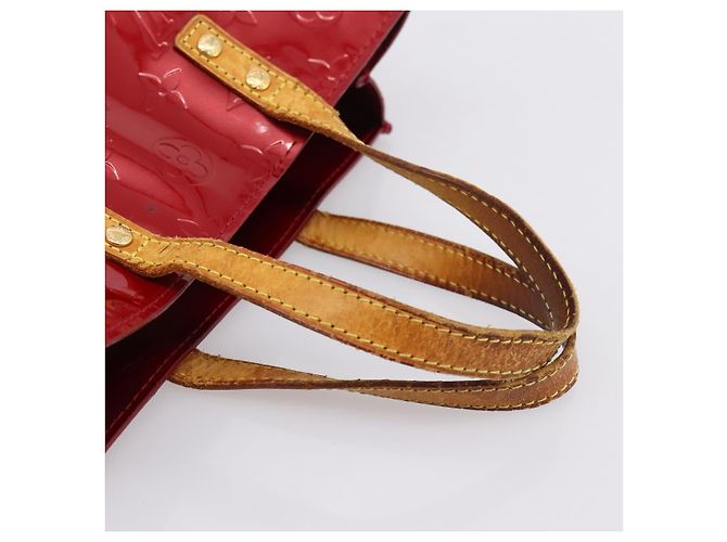 Borsa LOUIS VUITTON Monogram Vernis Reade PM Pomme D'amour M91990 LV Auth BA14837 Rosso - vista 7