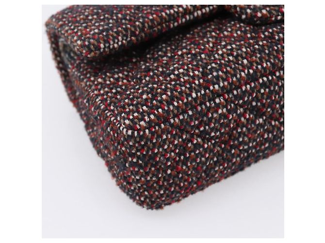 Borsa a tracolla CHANEL Chain Matelasse25 in Tweed Multicolor CC Auth 195503SAM Multicolore - vista 14