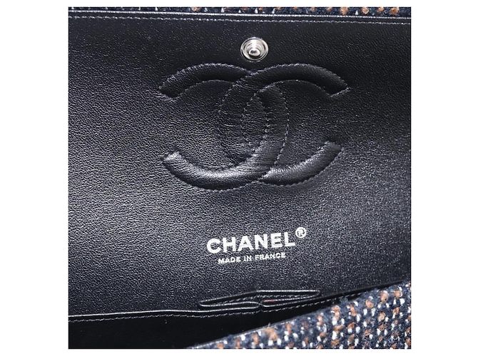 Borsa a tracolla CHANEL Chain Matelasse25 in Tweed Multicolor CC Auth 195503SAM Multicolore - vista 19