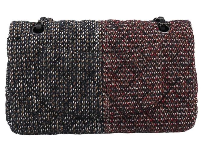 Borsa a tracolla CHANEL Chain Matelasse25 in Tweed Multicolor CC Auth 195503SAM Multicolore - vista 2