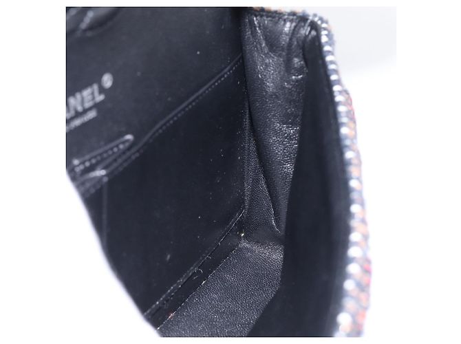Borsa a tracolla CHANEL Chain Matelasse25 in Tweed Multicolor CC Auth 195503SAM Multicolore - vista 20