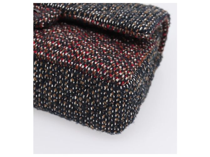 Borsa a tracolla CHANEL Chain Matelasse25 in Tweed Multicolor CC Auth 195503SAM Multicolore - vista 9