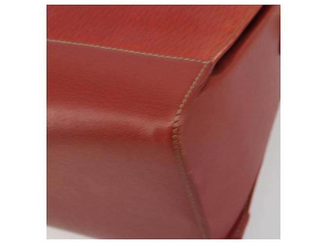 Bolsa de Ombro LOEWE Velazquez em Couro Vermelho com Detalhes Dourados Auth 196086 - vista 15