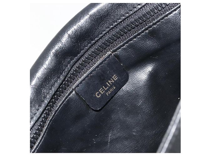 Céline Borsa a tracolla CELINE in pelle nera e oro Auth 186955 Nero D'oro - vista 18