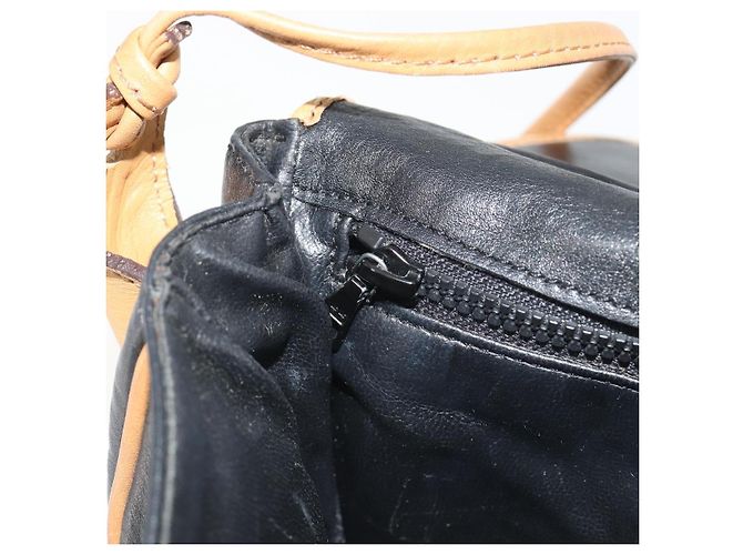 Céline Borsa a tracolla CELINE in pelle nera e oro Auth 186955 Nero D'oro - vista 21