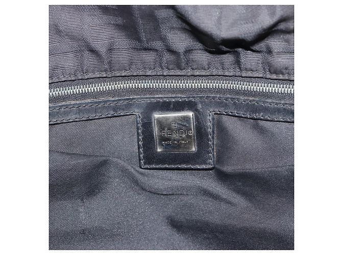 FENDI Zucca Canvas Tote Bag Schwarz Silber Auth 194305 - Ansicht 10