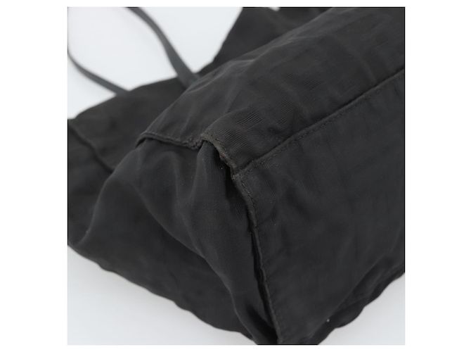 FENDI Zucca Canvas Tote Bag Schwarz Silber Auth 194305 - Ansicht 15