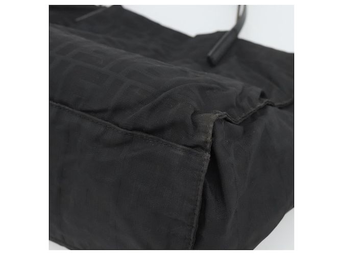 FENDI Zucca Canvas Tote Bag Schwarz Silber Auth 194305 - Ansicht 16