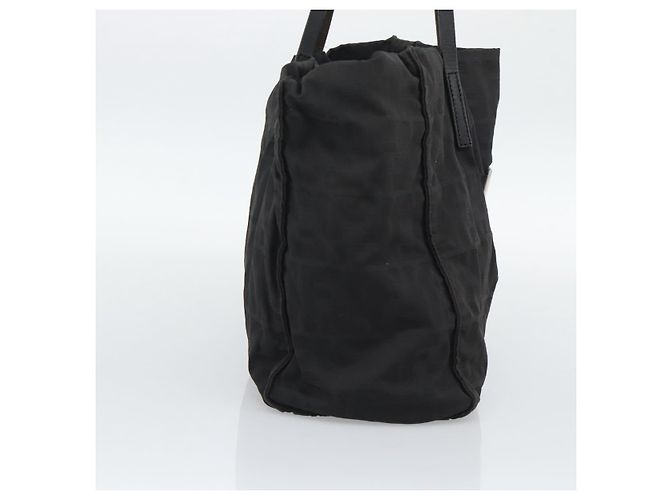 FENDI Zucca Canvas Tote Bag Schwarz Silber Auth 194305 - Ansicht 3