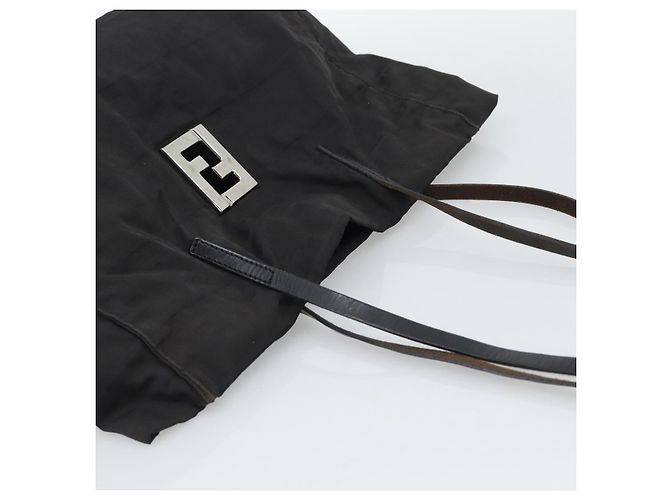 FENDI Zucca Canvas Tote Bag Schwarz Silber Auth 194305 - Ansicht 6