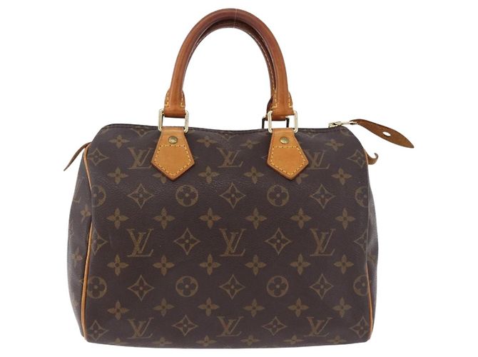 Borsa a mano LOUIS VUITTON Monogram Speedy 25 M41528 LV Auth 195683 Monogramma - vista 13