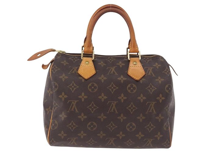Borsa a mano LOUIS VUITTON Monogram Speedy 25 M41528 LV Auth 195683 Monogramma - vista 2