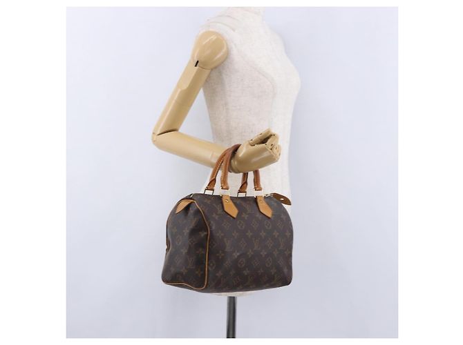 Borsa a mano LOUIS VUITTON Monogram Speedy 25 M41528 LV Auth 195683 Monogramma - vista 22