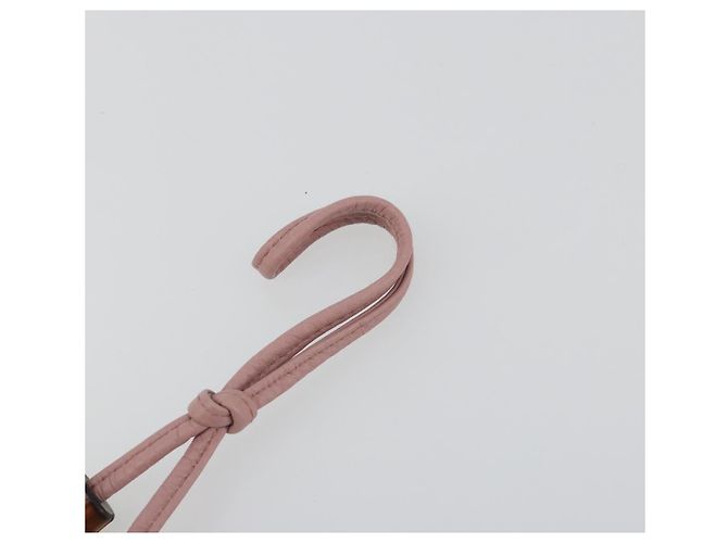 GUCCI Bamboo Charm Leather Pink Gold Auth bs36738A Rosa D'oro - vista 3