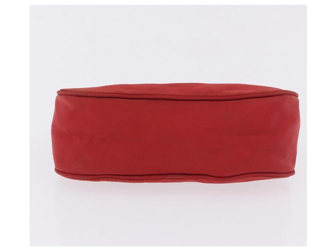 PRADA Accessory Pouch Nylon Red Silver Auth 195521A Silvery - view 5