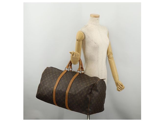 LOUIS VUITTON Monogram Keepall 55 Boston Bag M41424 LV Auth ep15437 Monogramma - vista 23