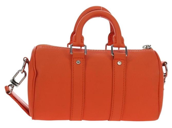 LOUIS VUITTON Borsa a tracolla Keepall XS Pelle Orange M81004 LV Auth 196076M Arancione - vista 2