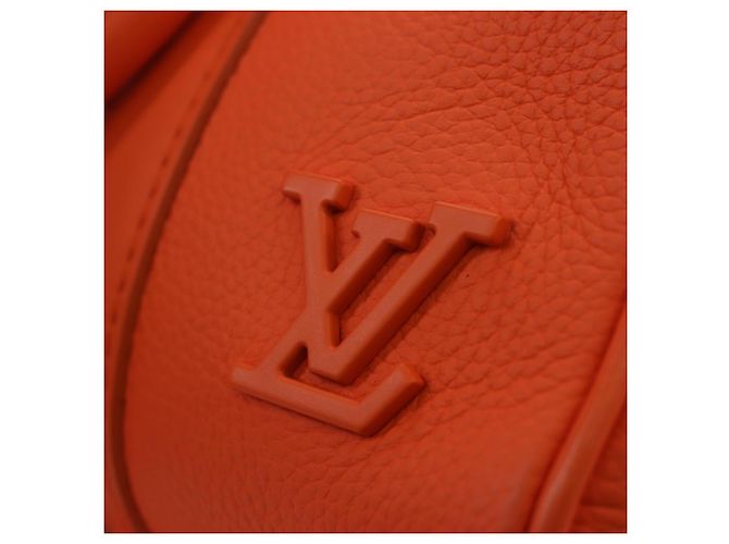 LOUIS VUITTON Borsa a tracolla Keepall XS Pelle Orange M81004 LV Auth 196076M Arancione - vista 21