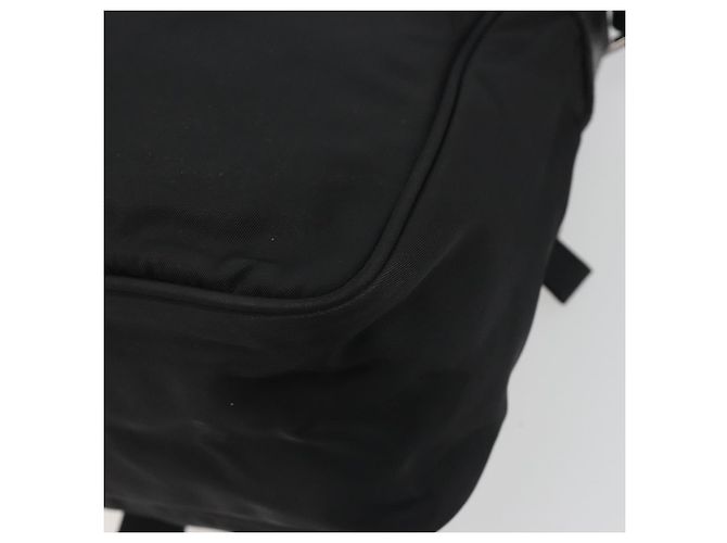 Borsa a Tracolla PRADA Nylon Nero Argento Auth 194350A - vista 17