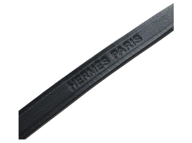 Hermès Collana HERMES Pelle Nera Auth 195933V Nero - vista 14