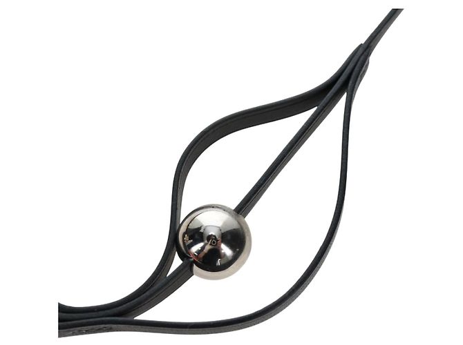 Hermès Collana HERMES Pelle Nera Auth 195933V Nero - vista 2