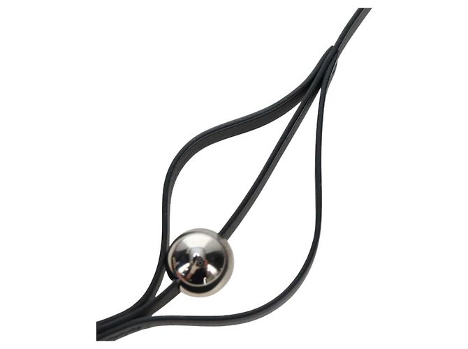 Hermès Collana HERMES Pelle Nera Auth 195933V Nero - vista 7