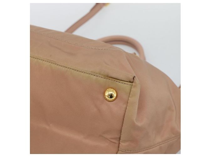 Borsa a Mano PRADA Nylon 2way Pink Gold Auth 194330 Rosa D'oro - vista 10