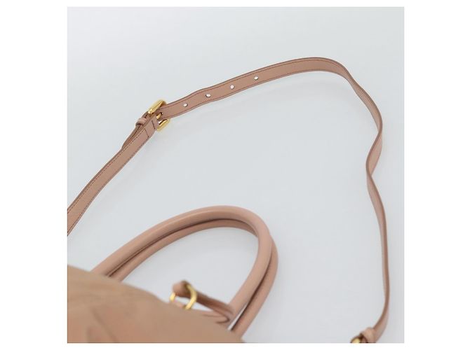 Borsa a Mano PRADA Nylon 2way Pink Gold Auth 194330 Rosa D'oro - vista 14
