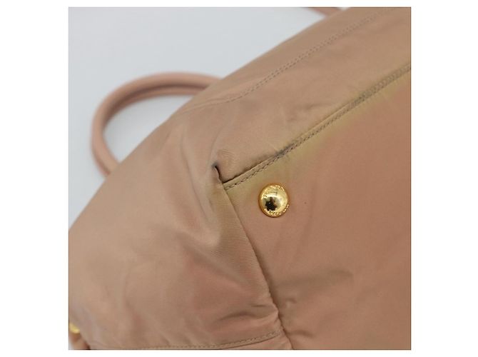 Borsa a Mano PRADA Nylon 2way Pink Gold Auth 194330 Rosa D'oro - vista 15