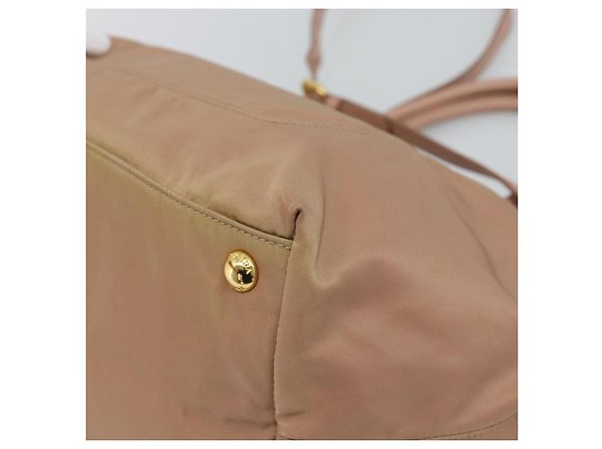 Borsa a Mano PRADA Nylon 2way Pink Gold Auth 194330 Rosa D'oro - vista 16