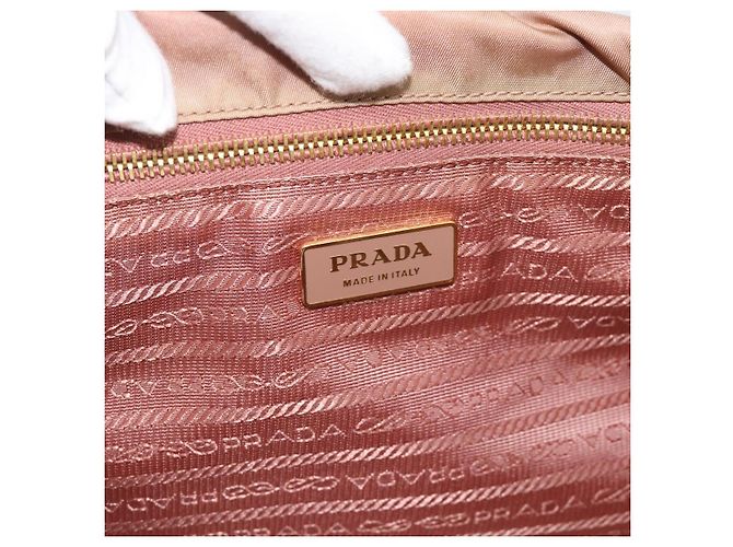Borsa a Mano PRADA Nylon 2way Pink Gold Auth 194330 Rosa D'oro - vista 20