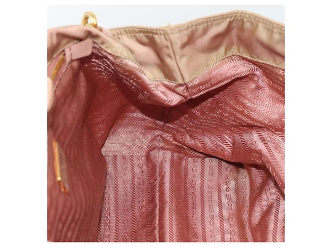 Borsa a Mano PRADA Nylon 2way Pink Gold Auth 194330 Rosa D'oro - vista 21