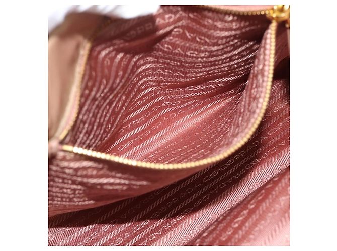 Borsa a Mano PRADA Nylon 2way Pink Gold Auth 194330 Rosa D'oro - vista 26
