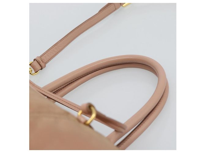 Borsa a Mano PRADA Nylon 2way Pink Gold Auth 194330 Rosa D'oro - vista 8