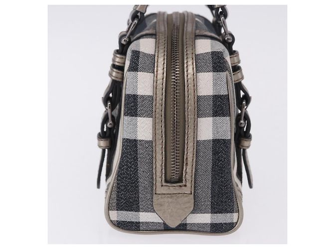 Borsa a mano BURBERRY Nova Check Canvas Gray Auth 196772V Marrone - vista 3