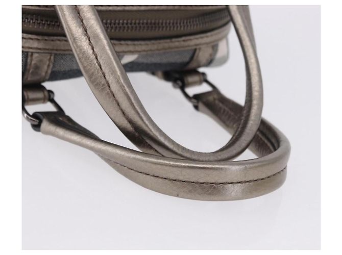 Borsa a mano BURBERRY Nova Check Canvas Gray Auth 196772V Marrone - vista 7