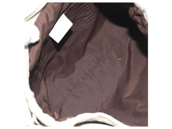 Borsa a tracolla GUCCI in tela Micro GG e pelle Bianca 90644 Auth 195055 Bianco - vista 11