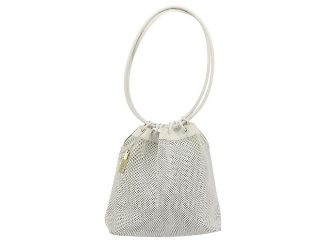 Borsa a tracolla GUCCI in tela Micro GG e pelle Bianca 90644 Auth 195055 Bianco - vista 13