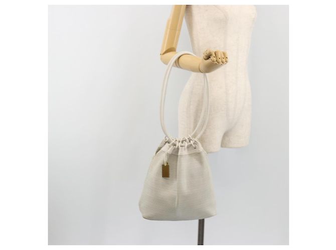 Borsa a tracolla GUCCI in tela Micro GG e pelle Bianca 90644 Auth 195055 Bianco - vista 23